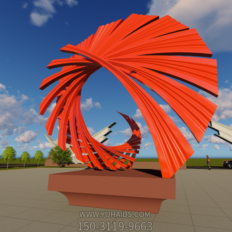 不锈钢抽象景观博鱼网页版，广场抽象艺术造型博鱼网页版