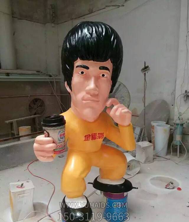 玻璃钢卡通户外园林景观卡通李小龙博鱼网页版