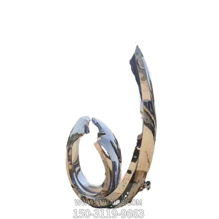 不锈钢抽象创意镜面标志摆件博鱼网页版