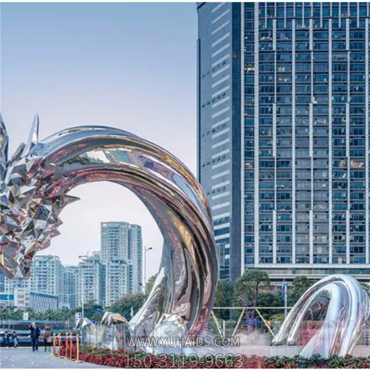 大型广场户外景观不锈钢抽象工艺品摆件博鱼网页版