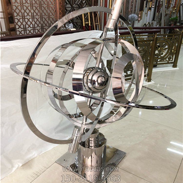 商场售楼部不锈钢创意镜面个性景观博鱼网页版