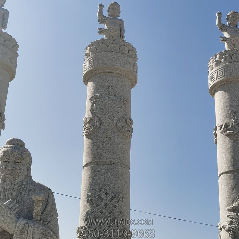 景点摆放砂岩石雕华表图案柱子博鱼网页版