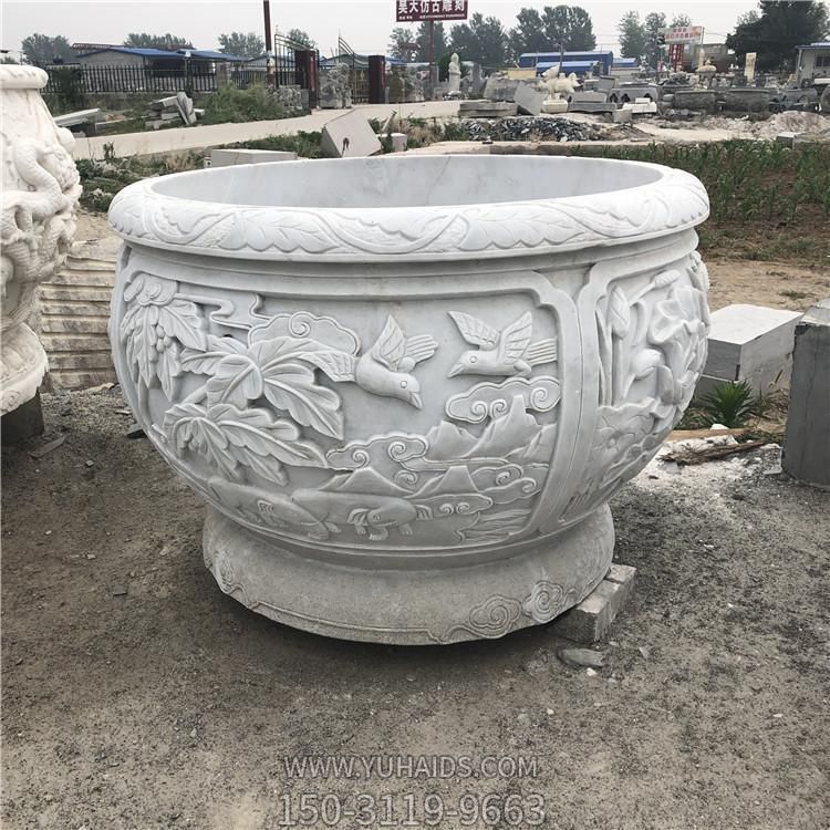 庭院大型浮雕莲花养鱼种花石缸博鱼网页版