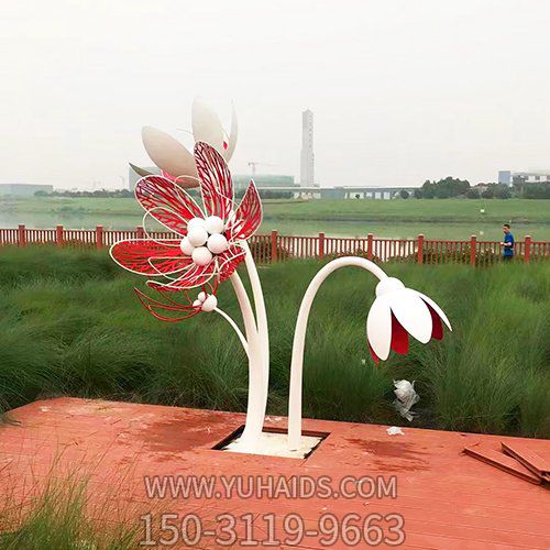 户外园林不锈钢创意抽象花朵博鱼网页版