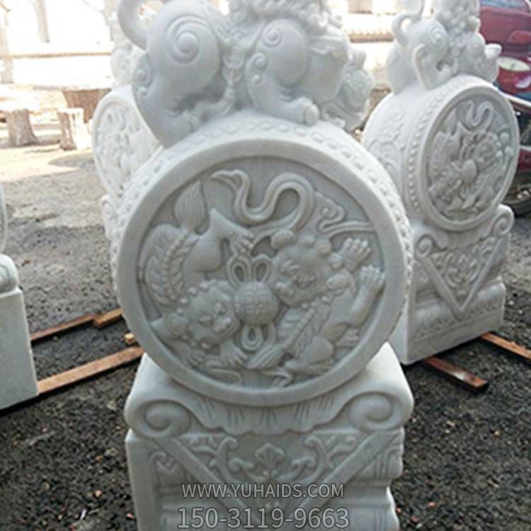 仿古做旧大理石石雕园林景观抱鼓石博鱼网页版