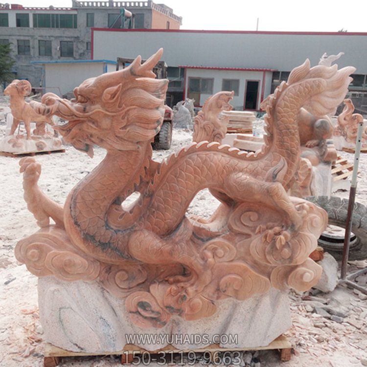 别墅酒店庭院广场小区博鱼网页版摆件十二生肖石雕龙 博鱼网页版