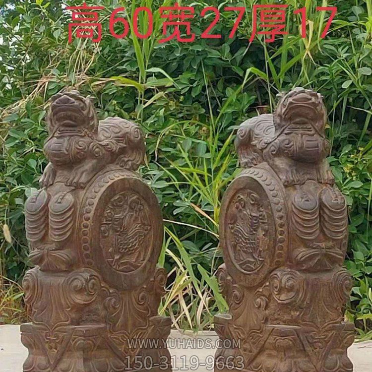 60cm高招财貔貅抱鼓石门墩博鱼网页版