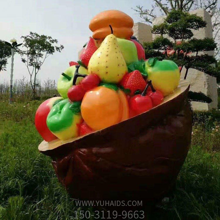 玻璃钢水果博鱼网页版厂家仿真水果博鱼网页版摆件 果篮博鱼网页版 支持定做