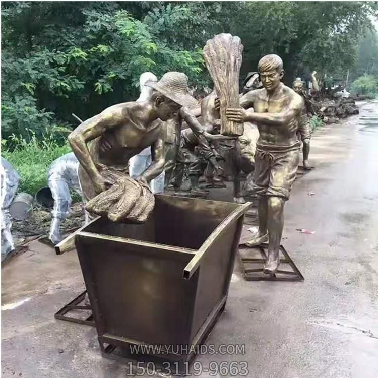 铜雕户外丰收的人物景观博鱼网页版