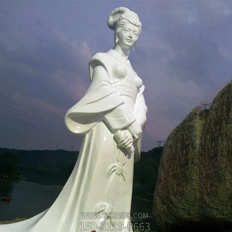 景区历史名人古代著名美女浮雕西施汉白玉石雕像博鱼网页版