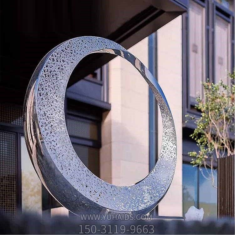 房地产售楼部水景镂空发光月亮圆环装饰摆件博鱼网页版