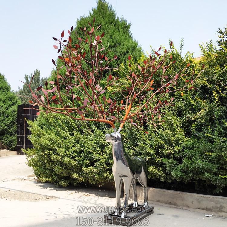 树叶鹿，不锈钢镜面鹿博鱼网页版