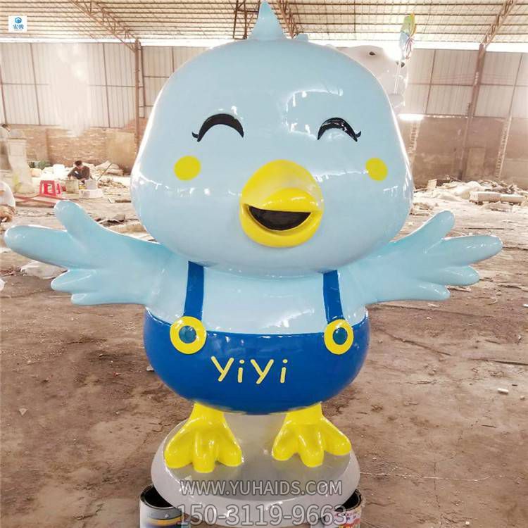 幼儿园玻璃钢卡通彩绘小鸡博鱼网页版摆件