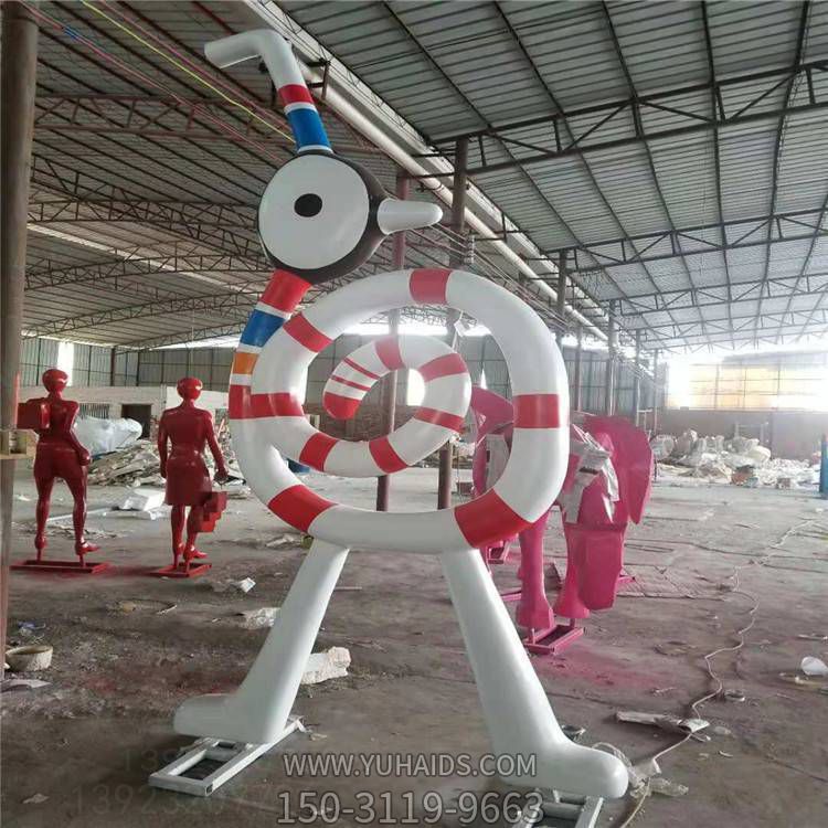 园林游乐园玻璃钢卡通抽象动物园景观鸵鸟博鱼网页版