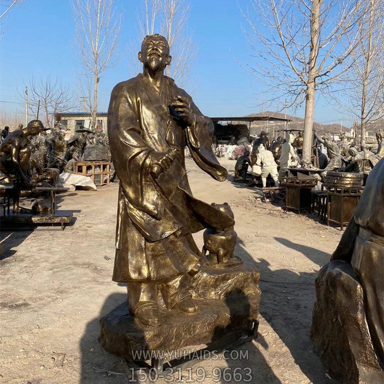 玻璃钢仿铜户外景观古代人物博鱼网页版