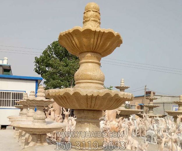 晚霞红多层大型石雕喷泉 (6)博鱼网页版