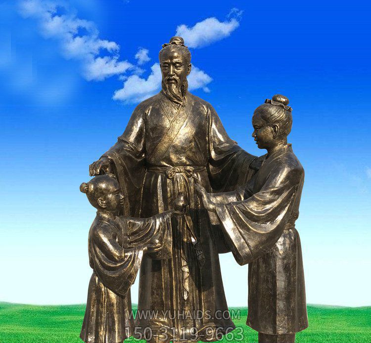 公园铜雕人物景观孔融让梨博鱼网页版
