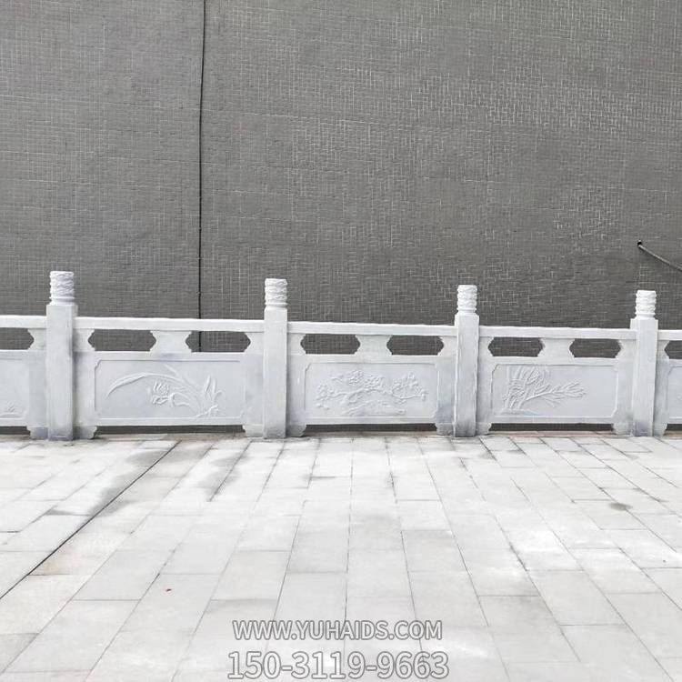 河道石桥安装汉白玉雕刻扶手防护栏杆栏板博鱼网页版
