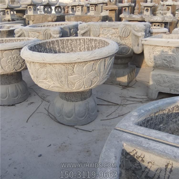 户外街道大理石石雕花盆博鱼网页版