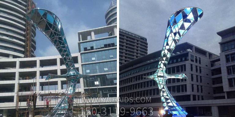 城市不锈钢抽象大雁景观博鱼网页版