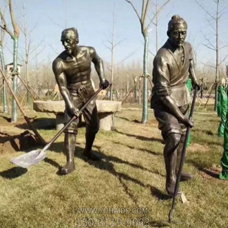  园林景区绿地摆放玻璃钢仿铜民俗文化小品景观博鱼网页版