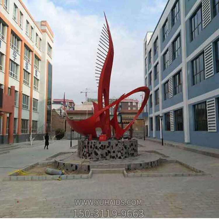 校园摆放不锈钢喷漆创意艺术景观博鱼网页版