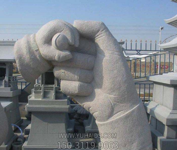 医院操场大手拉小手大理石手型石雕博鱼网页版
