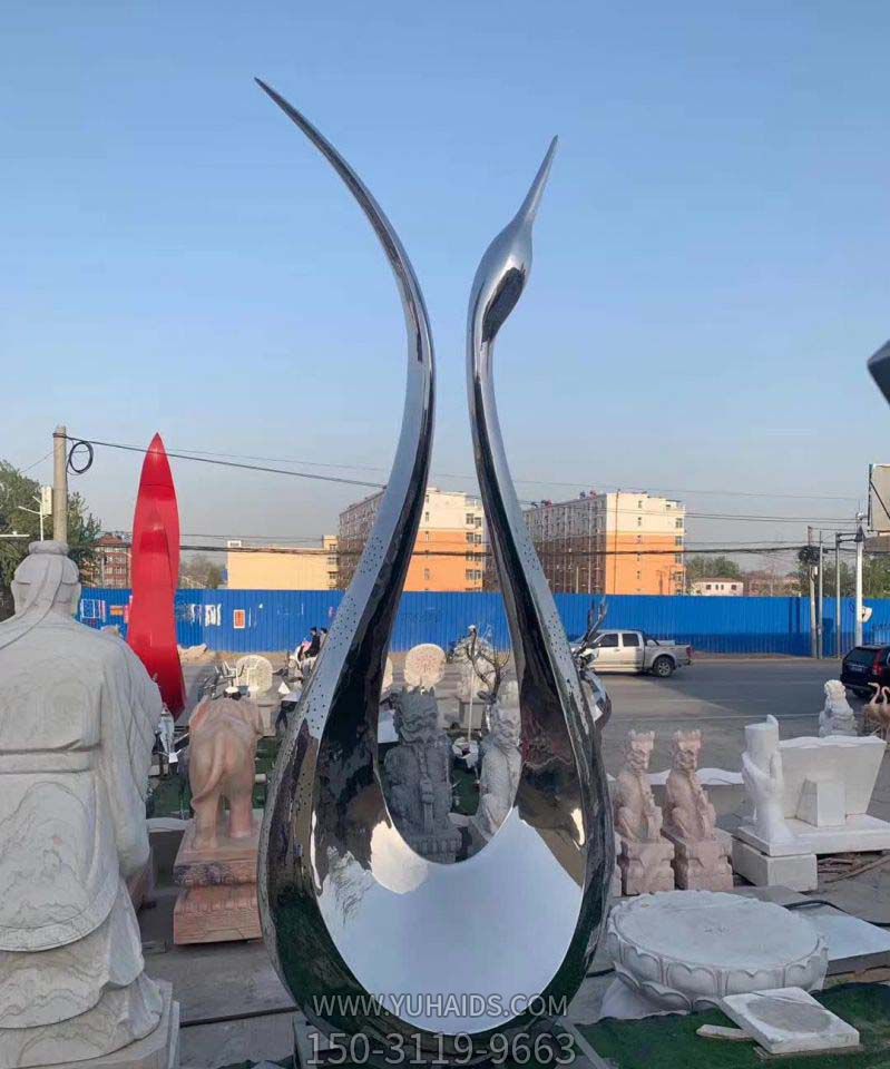 城市别墅不锈钢镜面抽象工艺天鹅博鱼网页版