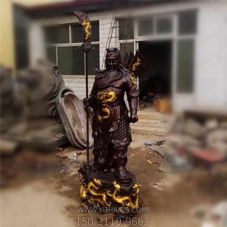 玻璃钢仿铜园林寺庙景观摆件关公博鱼网页版