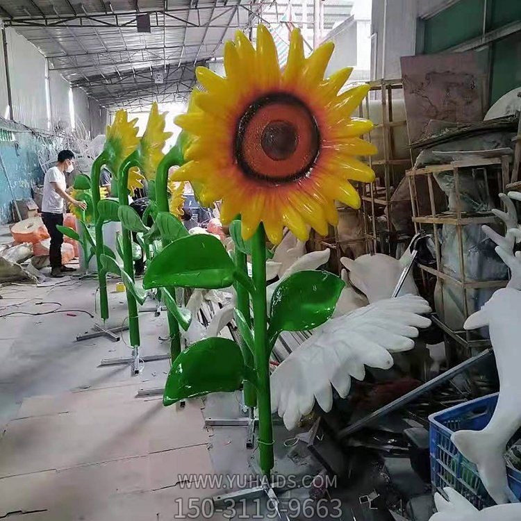 玻璃钢户外园林田园植物景观太阳花博鱼网页版