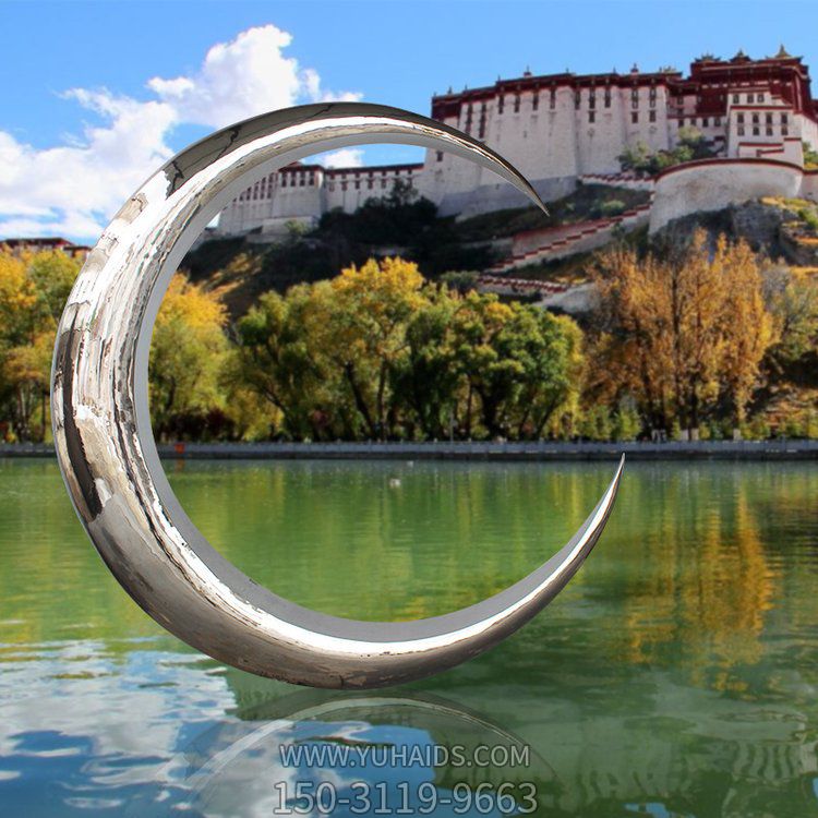 镜面户外不锈钢水景摆件月亮博鱼网页版
