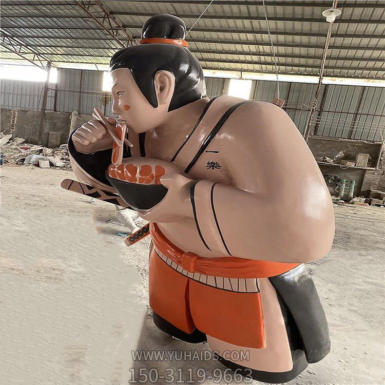 饭店寿司店摆放玻璃钢日式相扑公仔博鱼网页版