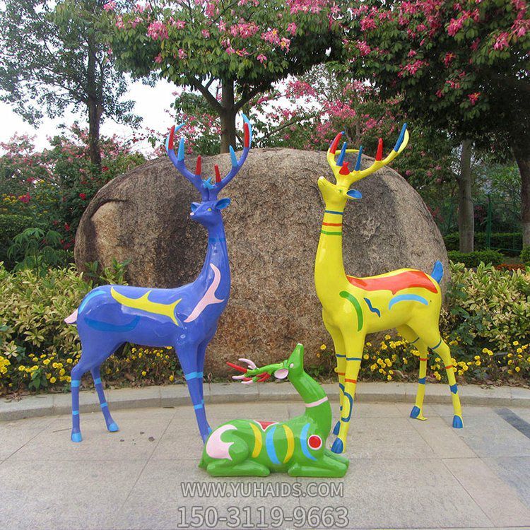 玻璃钢彩绘梅花鹿博鱼网页版