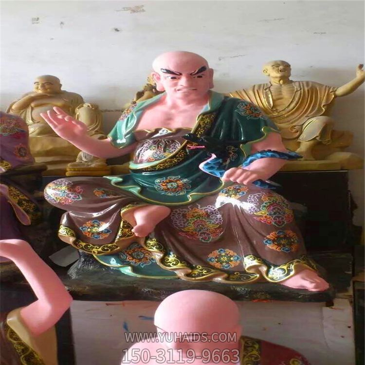 玻璃钢彩绘大型景观玻璃钢十八罗汉博鱼网页版