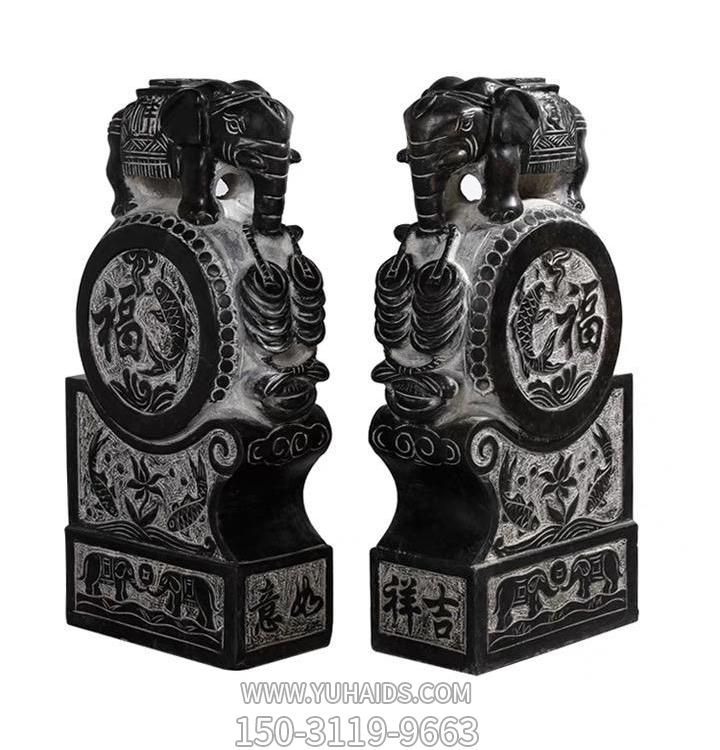 石雕门墩抱鼓石一对仿古青石石鼓门鼓家用门口石墩象酒店摆件博鱼网页版