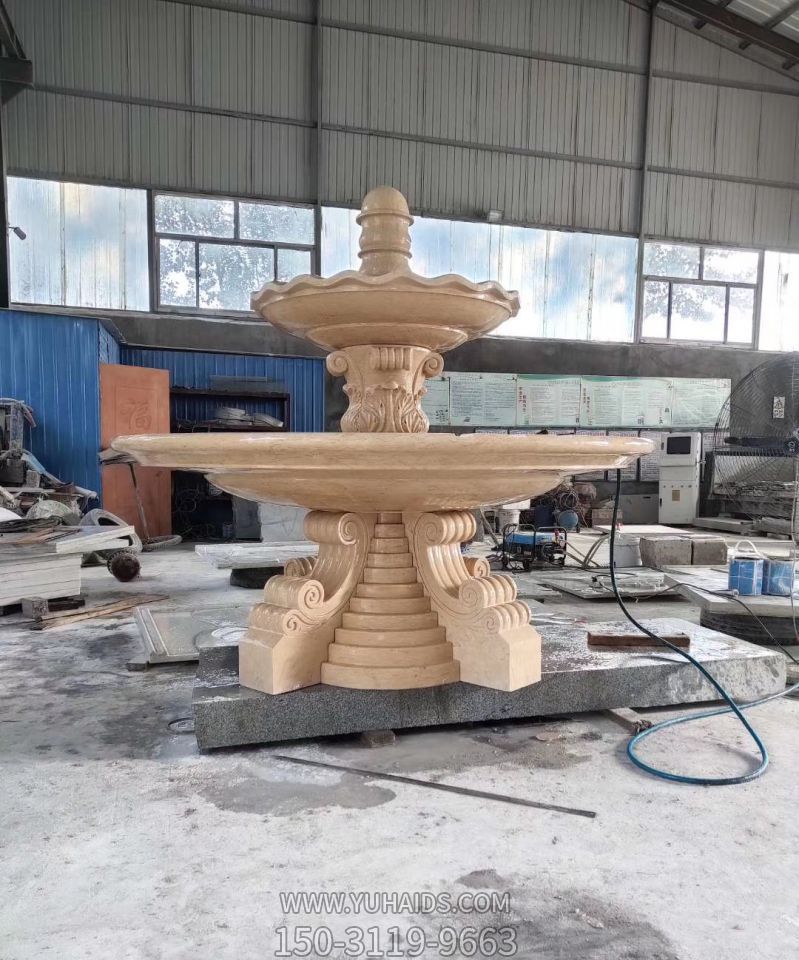 晚霞红喷泉石雕广场景观博鱼网页版