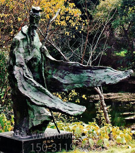 中国历史名人东晋杰出画家诗人顾恺之铜雕像博鱼网页版