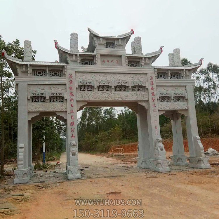 大理石石雕户外园林景观牌坊博鱼网页版