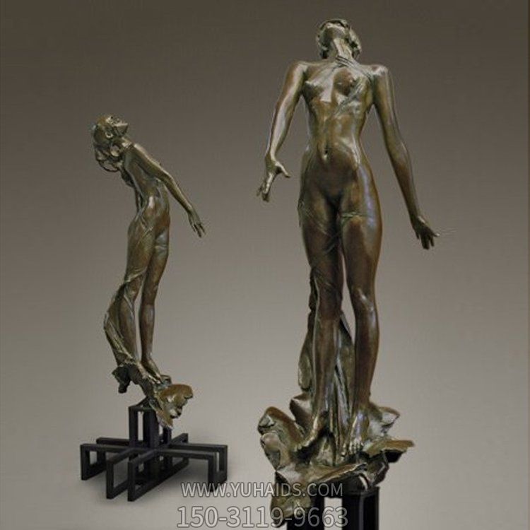家居室内装饰摆放铸铜抽像人物塑像工艺品 博鱼网页版