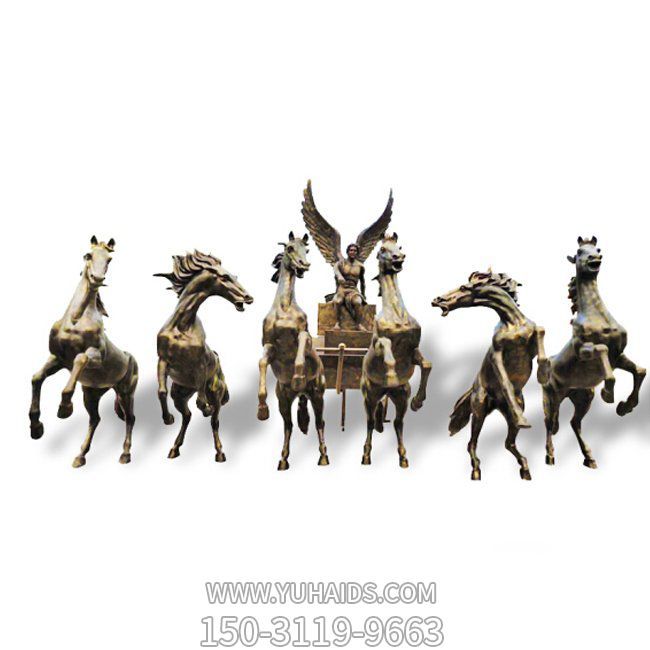 小区别墅户外摆放玻璃钢仿铜阿波罗战车博鱼网页版