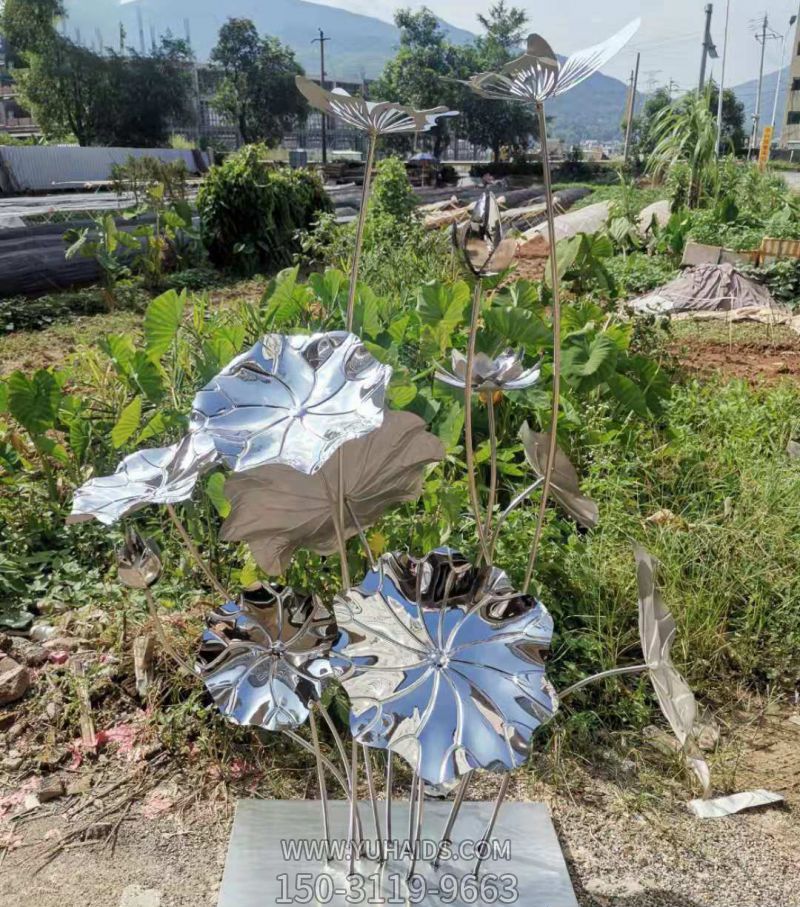 庭院不锈钢荷花摆件博鱼网页版