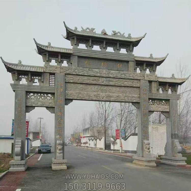 户外乡村大理石石雕牌坊博鱼网页版