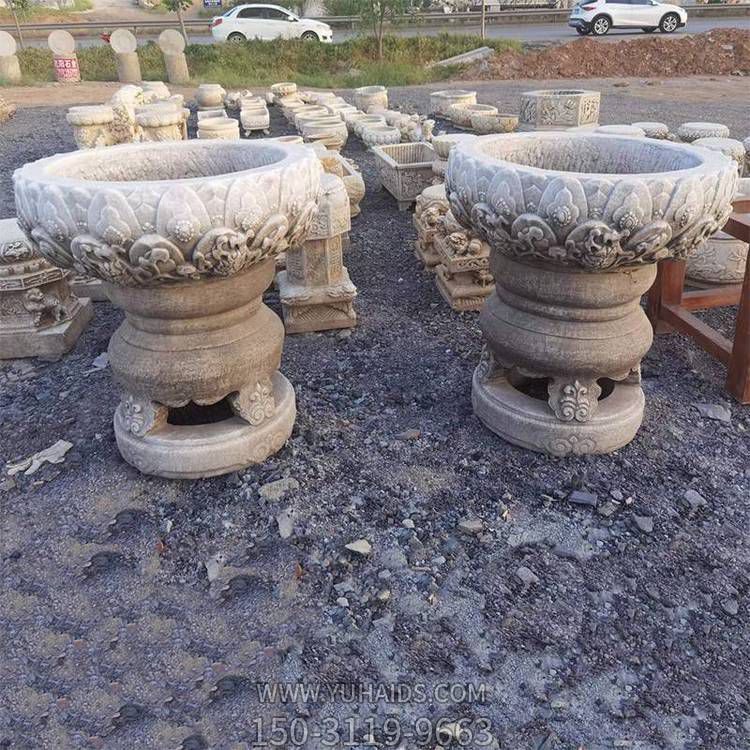户外街道大理石石雕园林景观花盆博鱼网页版摆件