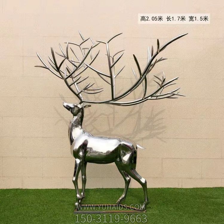 不锈钢镜面户外大型梅花鹿博鱼网页版
