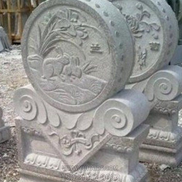 大理石雕园林景观摆件抱鼓石博鱼网页版