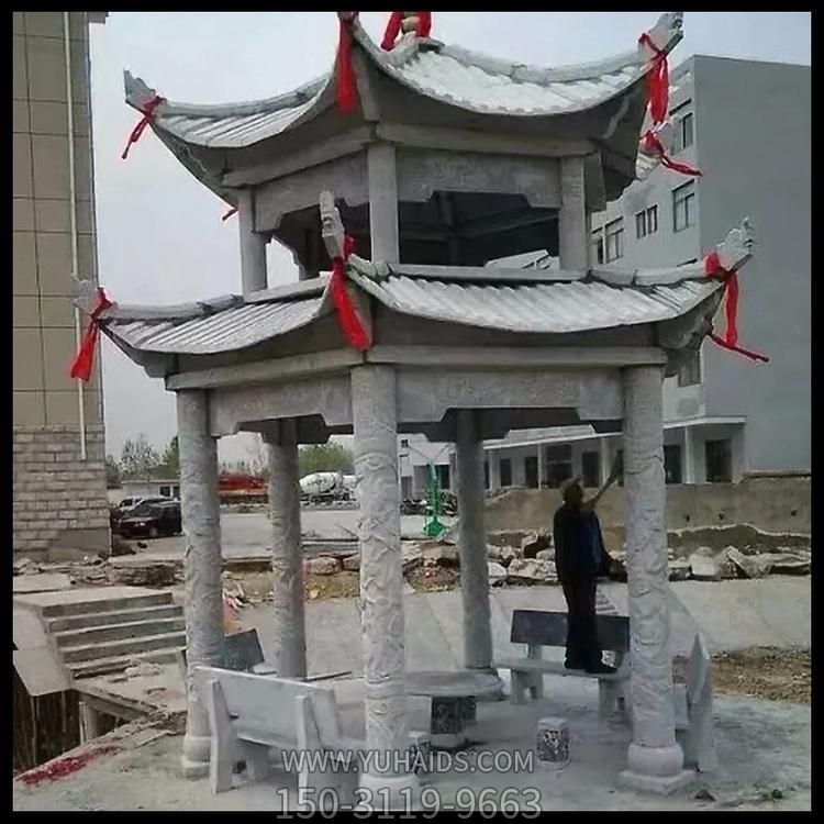 景区园林摆放青石仿古建筑二层休闲凉亭博鱼网页版