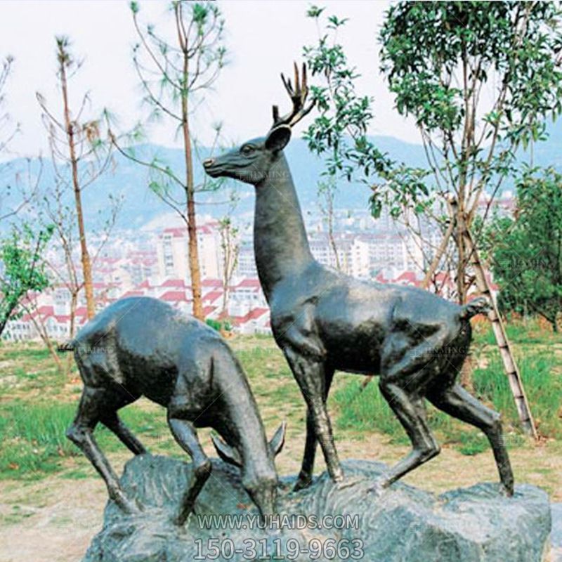 户外草坪玻璃钢仿真梅花鹿博鱼网页版