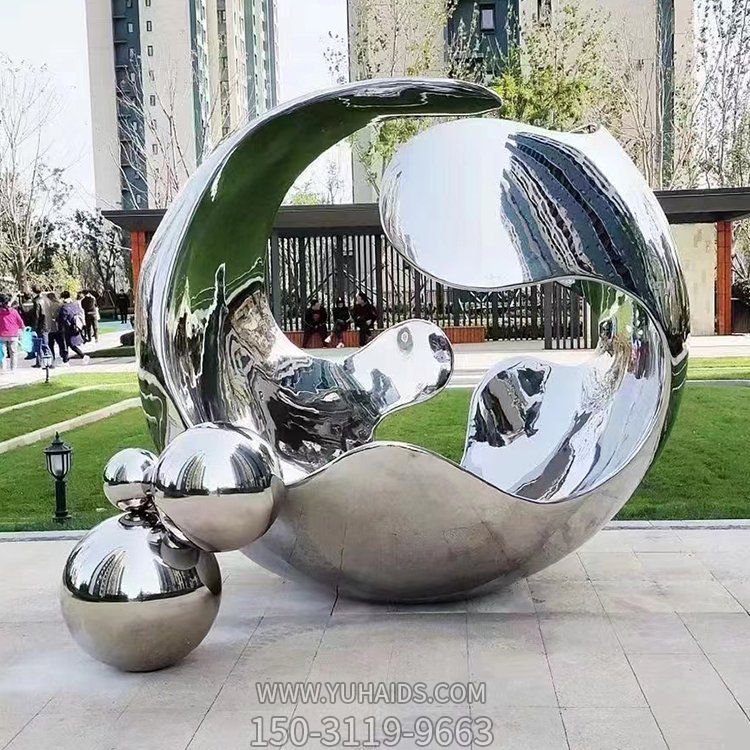 镜面不锈钢创意球体景观博鱼网页版