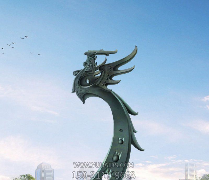 公园抽象艺术不锈钢抽象绿色凤凰博鱼网页版