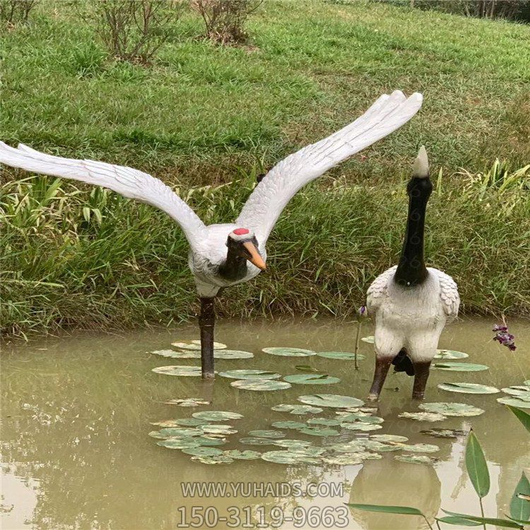 仿真丹顶鹤玻璃钢博鱼网页版